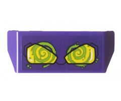 Vehicle Spoiler 2 x 4 with Bar Handle with Yellow Lights and Lime Whirpool Pattern (Sticker) - Set 76159