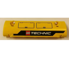 Technic, Panel Curved 11 x 3 with Hatches and LEGO TECHNIC Logo Pattern Model Left Side (Sticker) - Set 42006