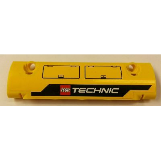 Technic, Panel Curved 11 x 3 with Hatches and LEGO TECHNIC Logo Pattern Model Left Side (Sticker) - Set 42006