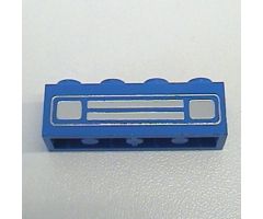 Brick 1 x 4 with Car Grille Chrome Pattern (Embossed Print)