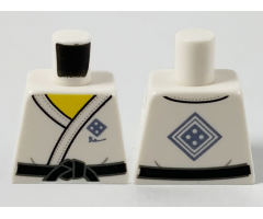 Torso Gi with Dark Bluish Gray Diamond on Lapel and Back, Black Belt Pattern