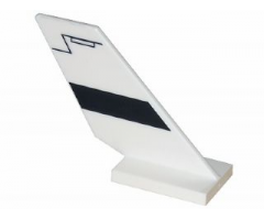 Tail Shuttle with Black Contour Pattern on Right Side (Sticker) - Set 5974