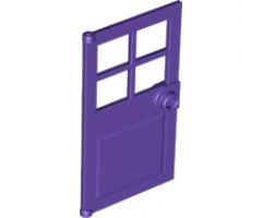 Door 1 x 4 x 6 with 4 Panes and Stud Handle