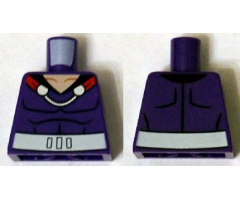 Torso Muscles Outline with Cape Clasps and White Sash Pattern
