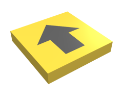 Tile 2 x 2 with Wide Black Arrow Pattern