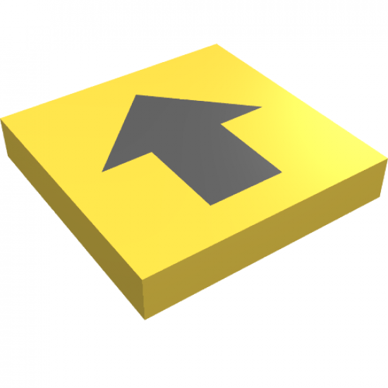 Tile 2 x 2 with Wide Black Arrow Pattern