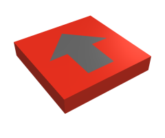 Tile 2 x 2 with Wide Black Arrow Pattern