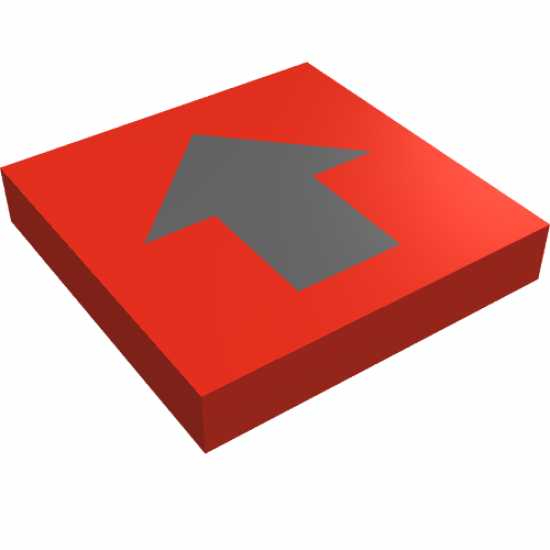 Tile 2 x 2 with Wide Black Arrow Pattern