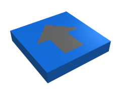 Tile 2 x 2 with Wide Black Arrow Pattern