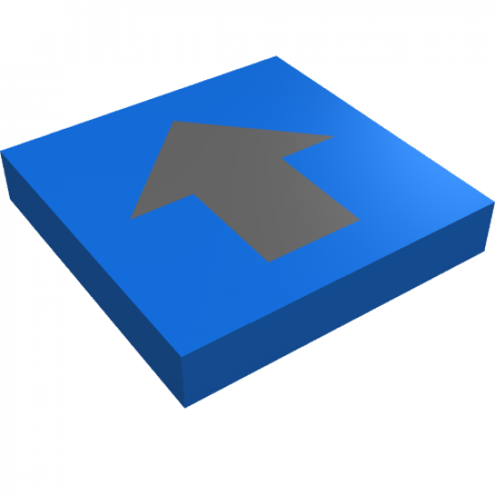 Tile 2 x 2 with Wide Black Arrow Pattern