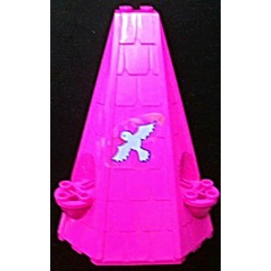 Roof Tower 6 x 8 x 9 with Flying Bird Pattern (Sticker) - Set 7582