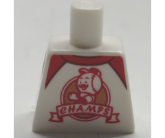 Torso T-Shirt with Red Trim and 'CHAMPS' Logo Pattern (BAM)