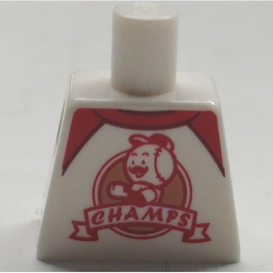 Torso T-Shirt with Red Trim and 'CHAMPS' Logo Pattern (BAM)