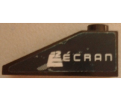 Slope 33 3 x 1 with Gray Swirls and 'E2 ÉCRAN' Pattern Model Left Side (Sticker) - Set 8161