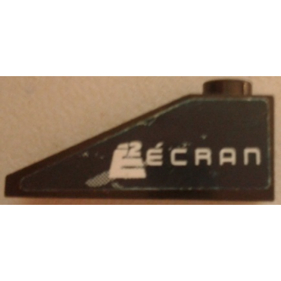 Slope 33 3 x 1 with Gray Swirls and 'E2 ÉCRAN' Pattern Model Left Side (Sticker) - Set 8161