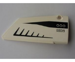Technic, Panel Fairing #18 Large Smooth, Side B with Black '68019' ('61089') and Three Circles Wing Pattern (Sticker) - Set 5983