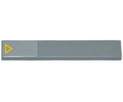Tile 1 x 6 with Yellow Triangle Pattern on End (Sticker) - Set 75083