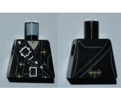 Torso PotC Overcoat with Belts and Gold Fleur de Lis Buckles Pattern