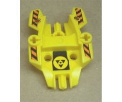 Hero Factory Shield Type 1 with Meltdown Logo and Black and Orange Danger Stripes Pattern (Stickers) - Set 7148