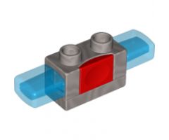 Duplo, Vehicle Siren with Light and Sound, 1 x 2 Base with Red Button