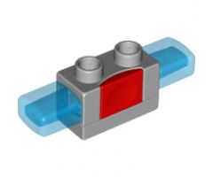 Duplo, Vehicle Siren with Light and Sound, 1 x 2 Base with Red Button