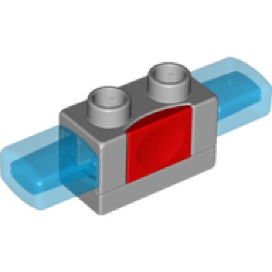 Duplo, Vehicle Siren with Light and Sound, 1 x 2 Base with Red Button