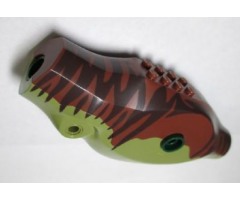 Animal, Body Part Dinosaur Middle Tyrannosaurus rex with Reddish Brown Top with Dark Brown Stripes Pattern