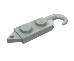 Hook Plate, Modified 1 x 2 with Crane Hook Left