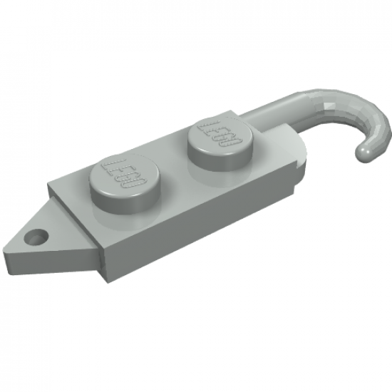Hook Plate, Modified 1 x 2 with Crane Hook Left