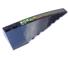 Wedge 10 x 3 Right with Light Bars and Alien Characters Pattern (Sticker) - Set 7693