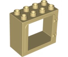 Duplo, Building Door / Window Frame 2 x 4 x 3 Raised Door Outline