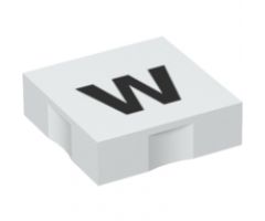 Duplo, Tile 2 x 2 with Black Lowercase Letter w Pattern