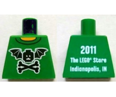 Torso Bat Wings and Crossbones Front, 2011 The LEGO Store Indianapolis, IN Back Pattern