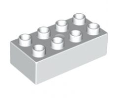 Duplo, Brick 2 x 4 with 'ZOO' Text Pattern and Tiger Stripes