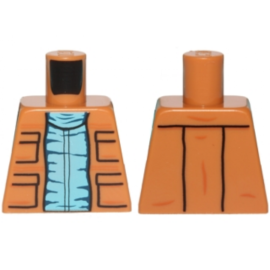 Torso SW Vest with Pockets and Medium Blue Shirt Pattern (Greedo)