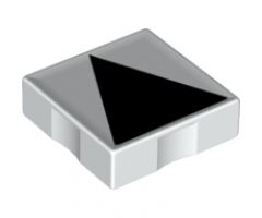 Duplo, Tile 2 x 2 with Shape Black Isosceles Triangle Pattern