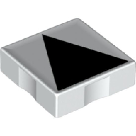 Duplo, Tile 2 x 2 with Shape Black Isosceles Triangle Pattern