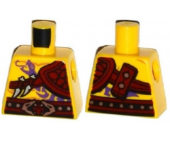 Torso Ninjago Bare Chest Muscles, Purple Snake Tattoo, Shoulder Pad, Snake Buckle Pattern