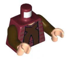 Torso SW Chancellor Palpatine, Horizontal Trim Pattern / Dark Brown Arms / Light Nougat Hands