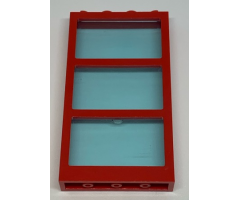 Window 1 x 4 x 6 Frame with 3 Panes with Trans-Light Blue Glass (57894 / 57895)