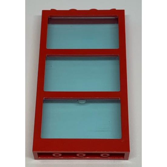 Window 1 x 4 x 6 Frame with 3 Panes with Trans-Light Blue Glass (57894 / 57895)