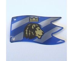 Plastic Flag with Lion with Crown Pattern, Large (Horizontal)