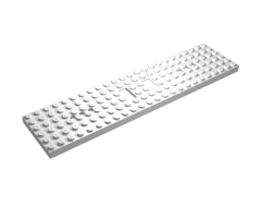 Train Base 6 x 24 with 3 Round Holes Each End