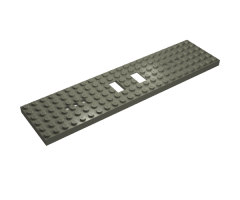 Train Base 6 x 24 with 3 Round Holes Each End
