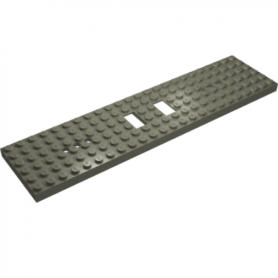 Train Base 6 x 24 with 3 Round Holes Each End