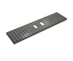 Train Base 6 x 24 with 3 Round Holes Each End