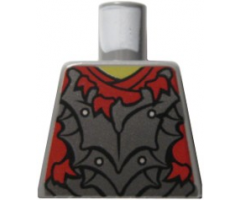Torso LotR Crude Plate Mail Armor and Dark Red Shirt Tattered Pattern (Moria Orc)