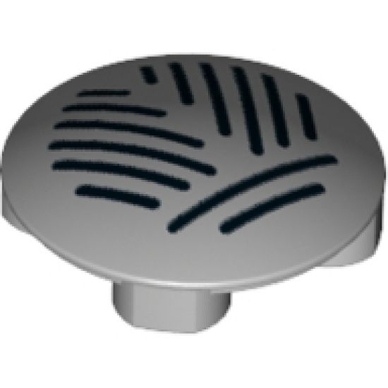 Plate, Round 2 x 2 with Rounded Bottom and Grille Pattern