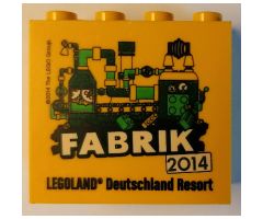 Brick 2 x 4 x 3 with Legoland Deutschland Resort Fabrik 2014 Pattern