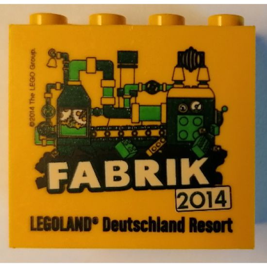 Brick 2 x 4 x 3 with Legoland Deutschland Resort Fabrik 2014 Pattern